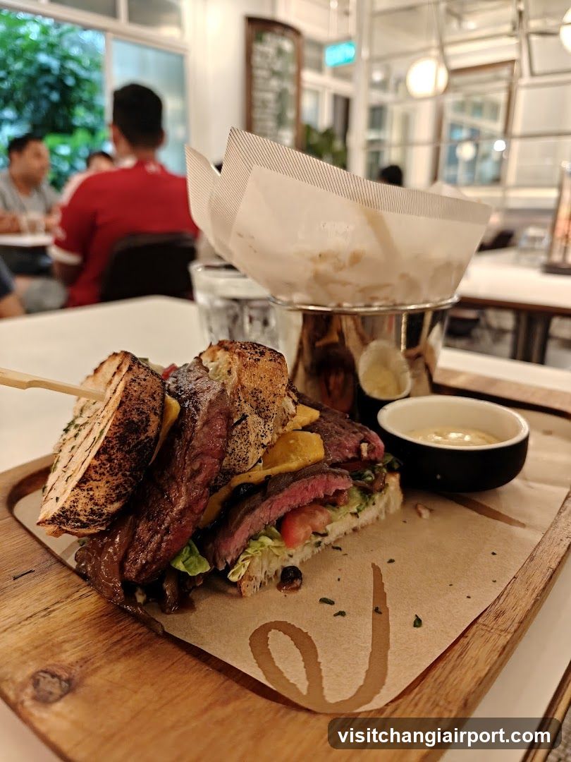 Steak Sandwich with Side Dipping Sauce