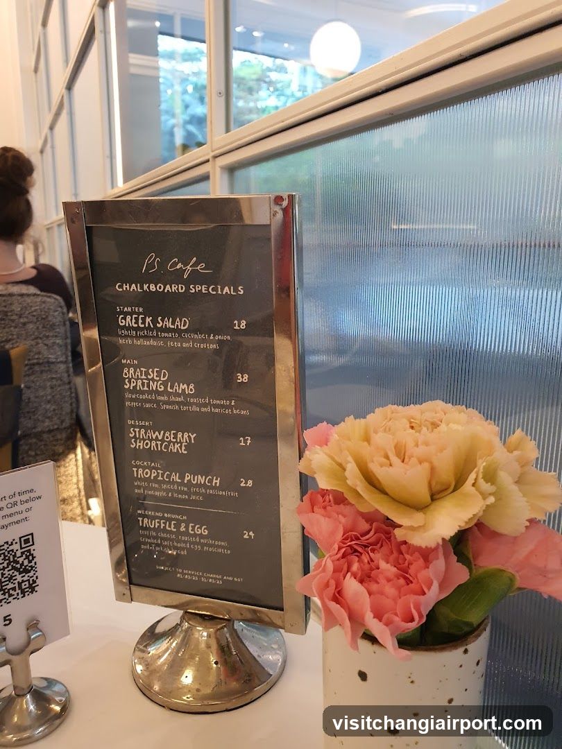 B's Cafe Chalkboard Specials Menu