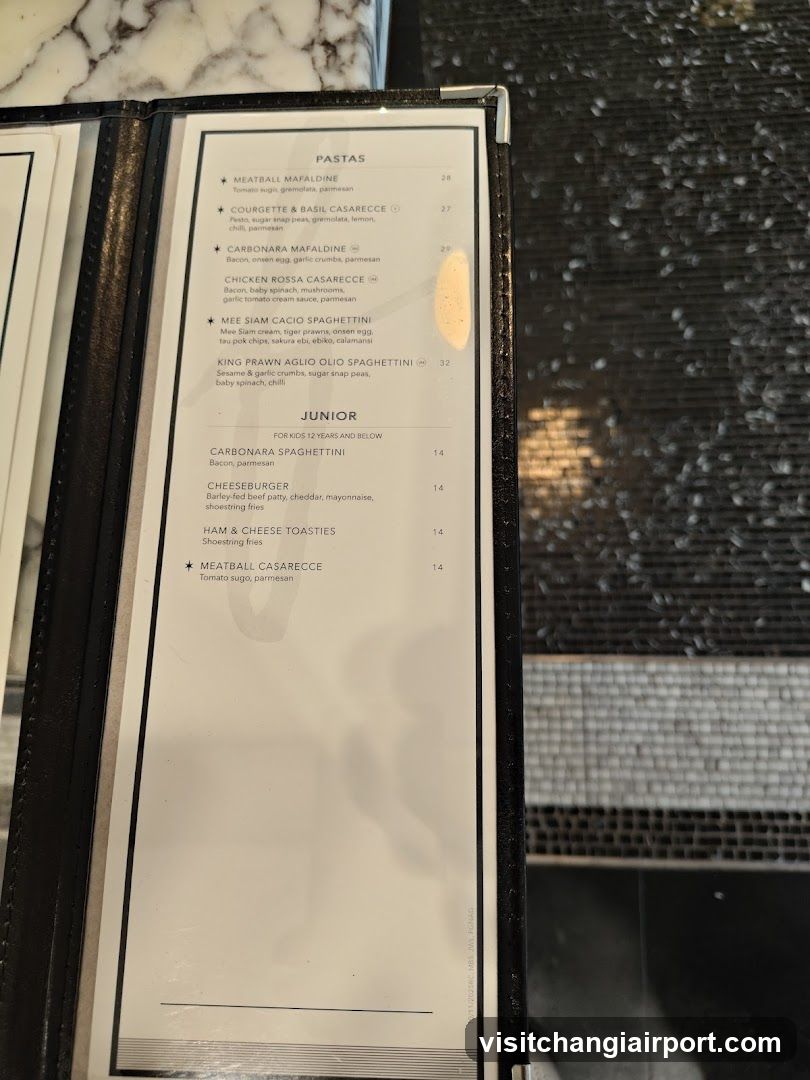 Pasta Menu Page