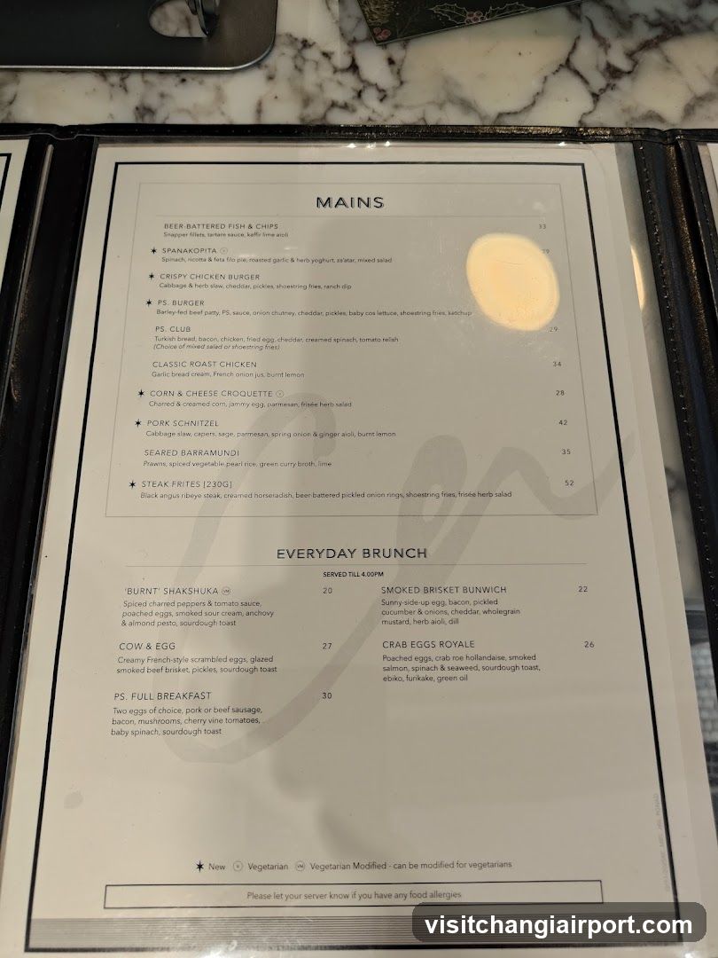Main Menu and Everyday Brunch