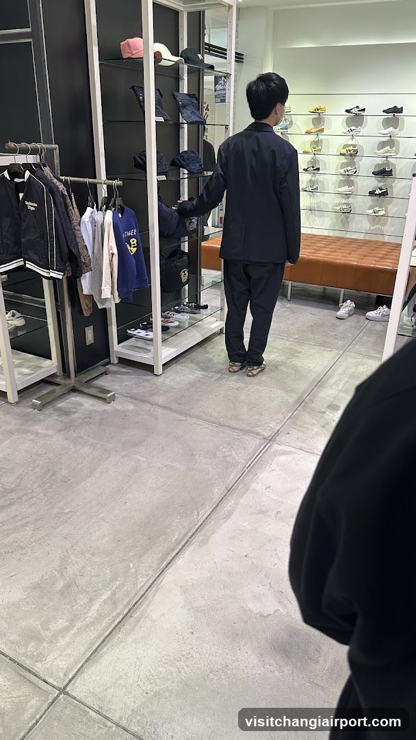 Store Interior with Clothing and Shoe Display