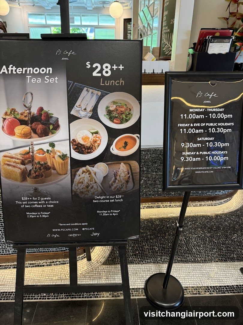 B Cafe Menu Display