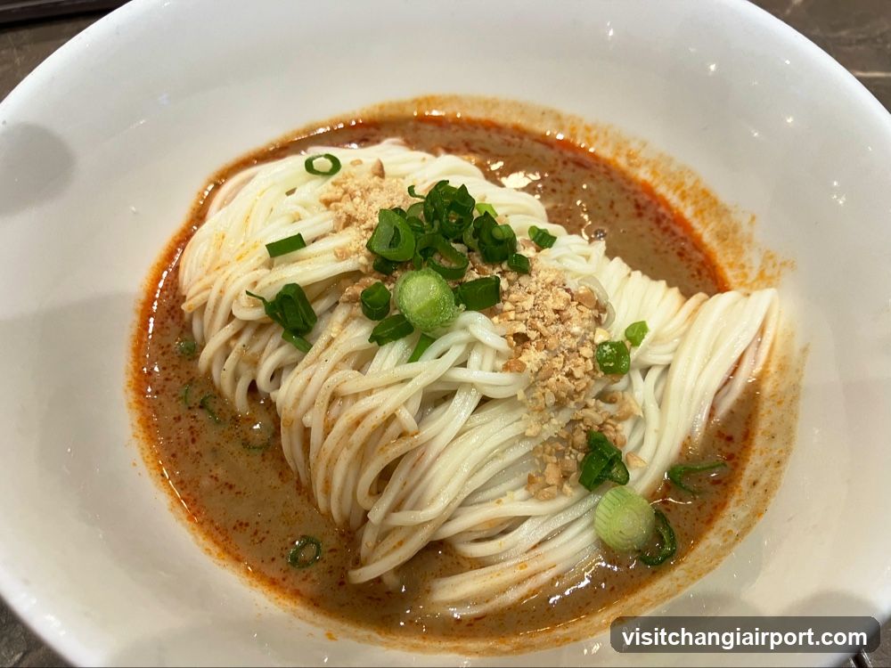 Spicy Noodle Bowl with Scallions and Crumbs
