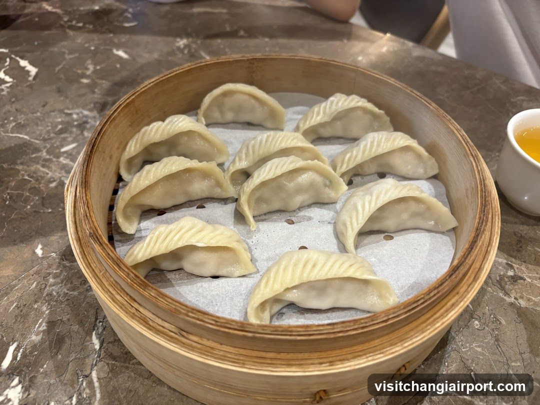 Steamed Dumplings in Bamboo Basket