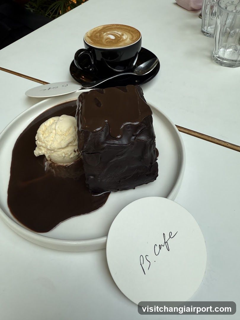 Chocolate Cake and Coffee at PS Cafe