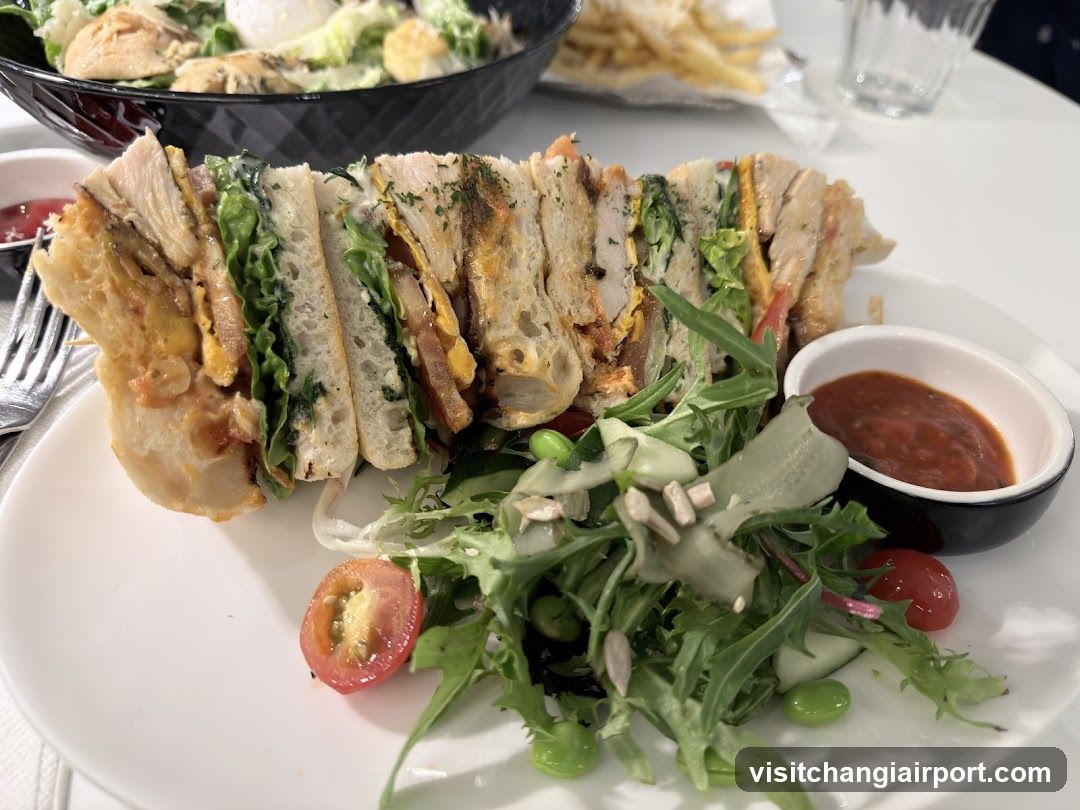 Club Sandwich with Side Salad