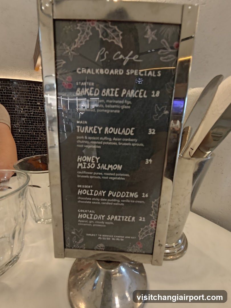 PS Cafe Chalkboard Specials Menu