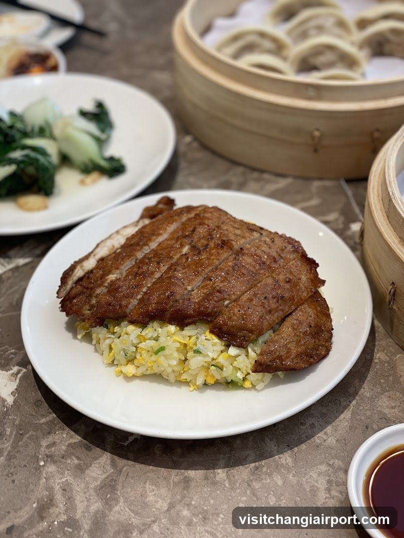 Dish with Fried Meat and Rice