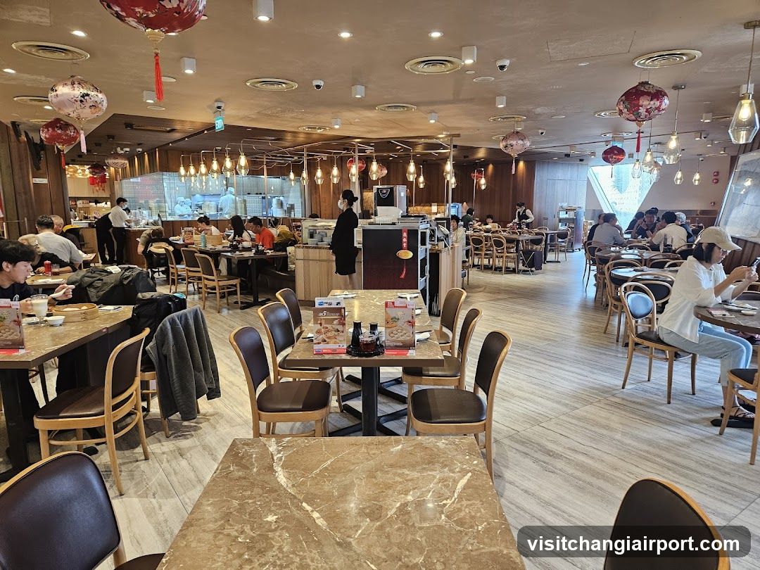 Restaurant Interior with Diners and Staff