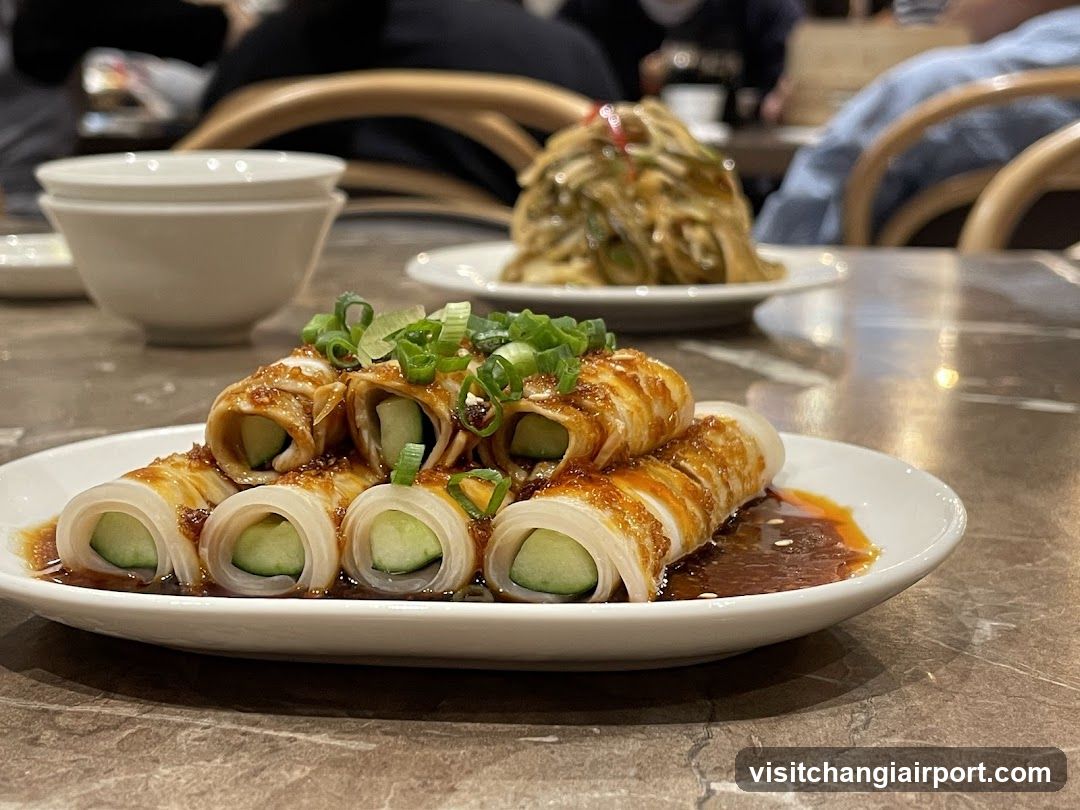 Cucumber Rolls with Sauce
