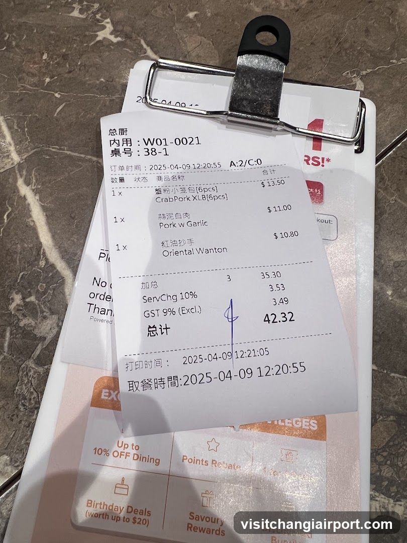Receipt on Clipboard