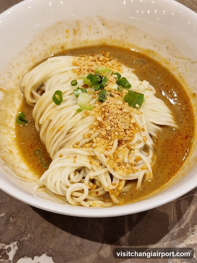 Bowl of Noodles with Broth and Toppings