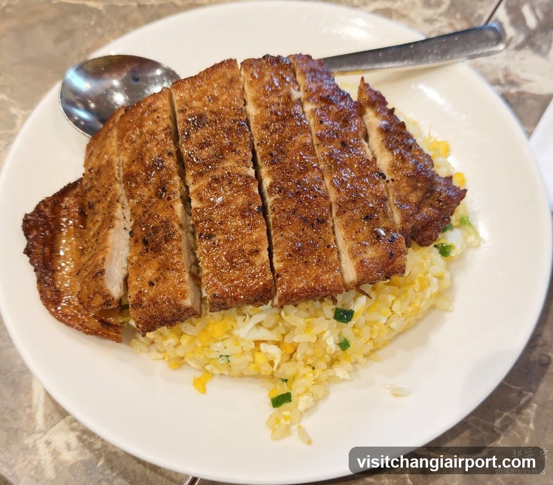 Sliced Roasted Pork with Fried Rice