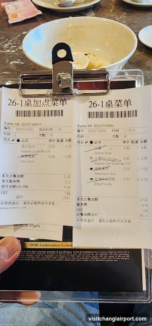Restaurant Receipts and Bowl