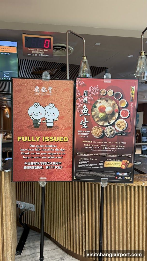 Din Tai Fung Queue Sign