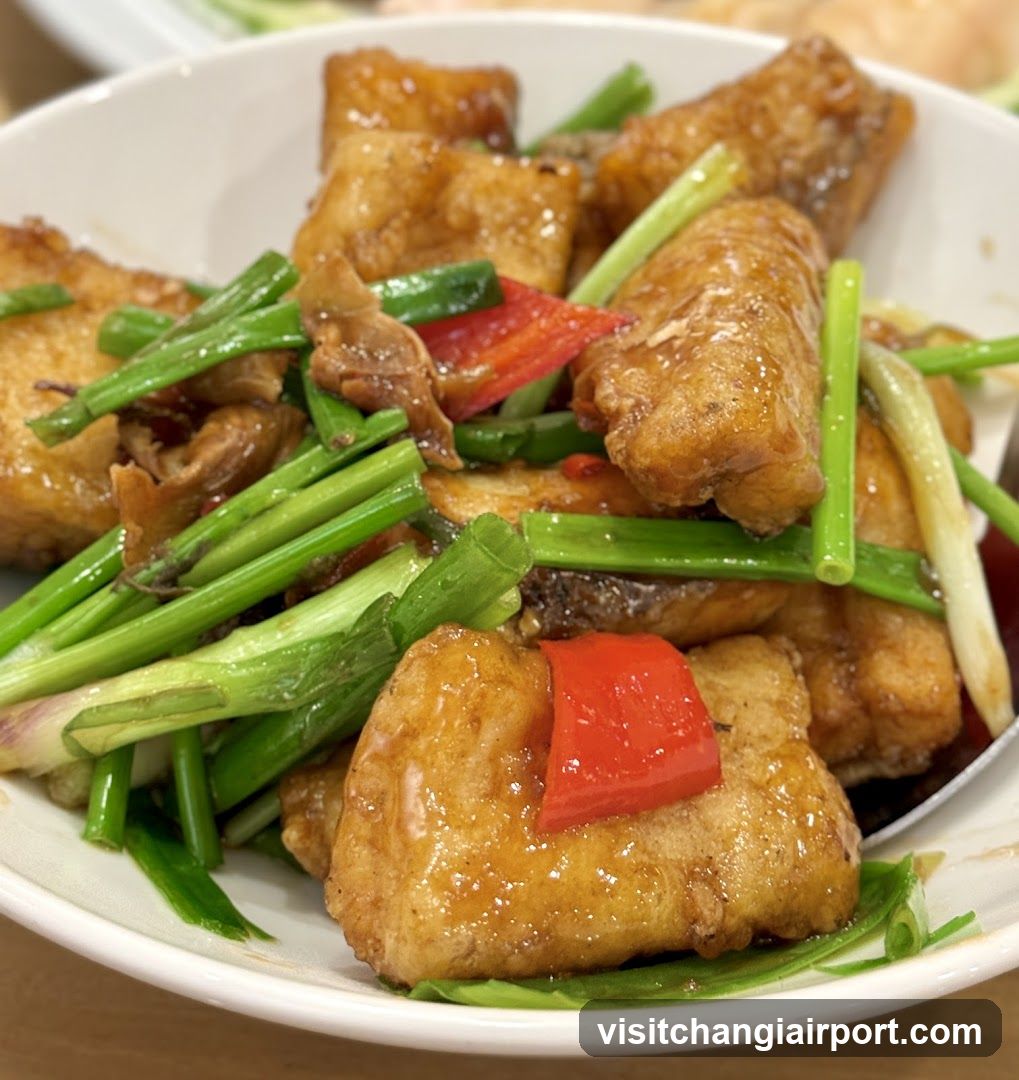 Stir-fried Fish with Scallions and Red Pepper