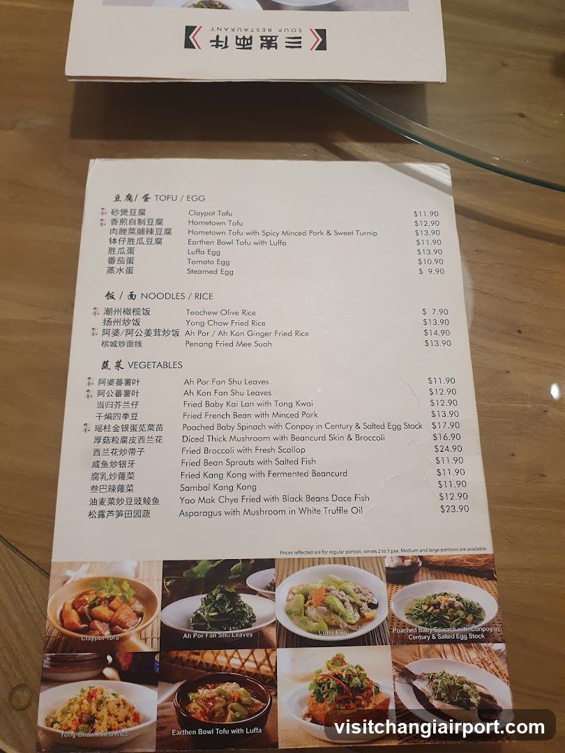 Three Two Soup Restaurant Menu