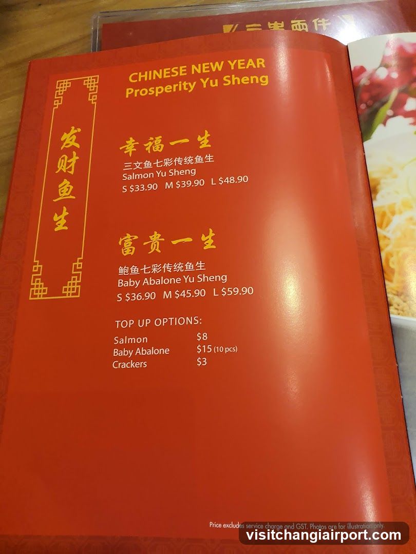 Chinese New Year Prosperity Yu Sheng Menu