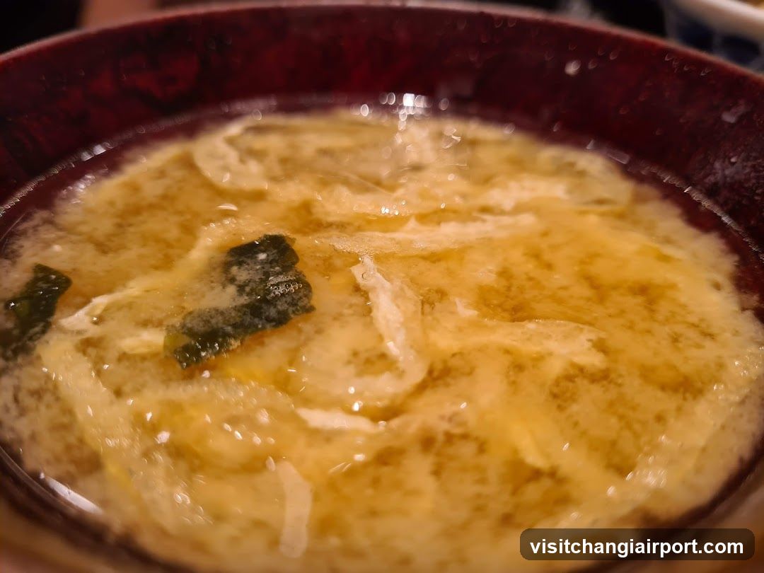 Soup Bowl with Egg and Seaweed