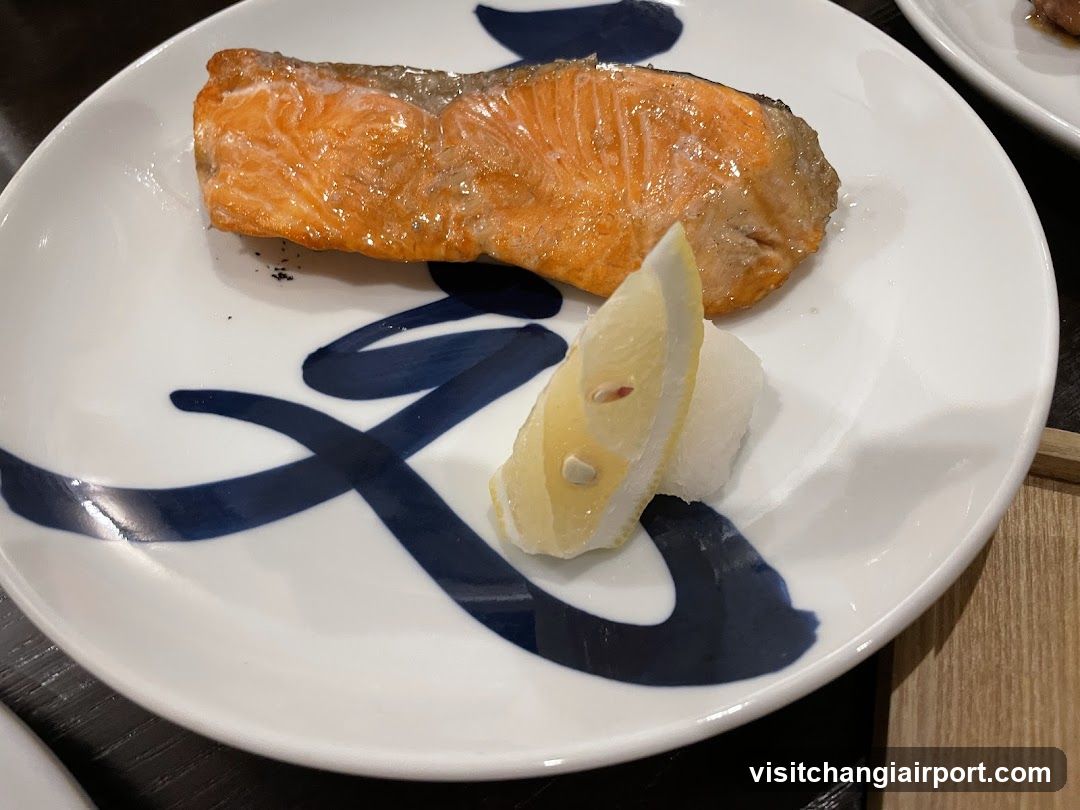 Grilled Salmon with Lemon and Wasabi