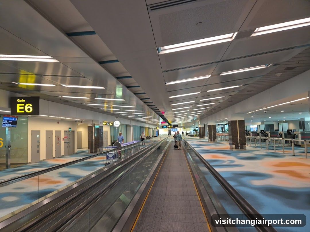 Airport Terminal Corridor with Moving Walkway