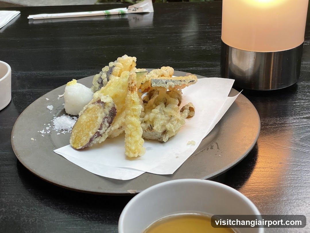 Tempura Plate with Salt and Tea