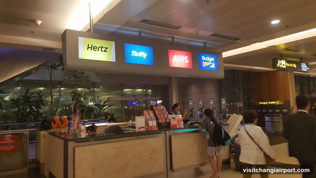 Car Rental Counter at Airport Terminal