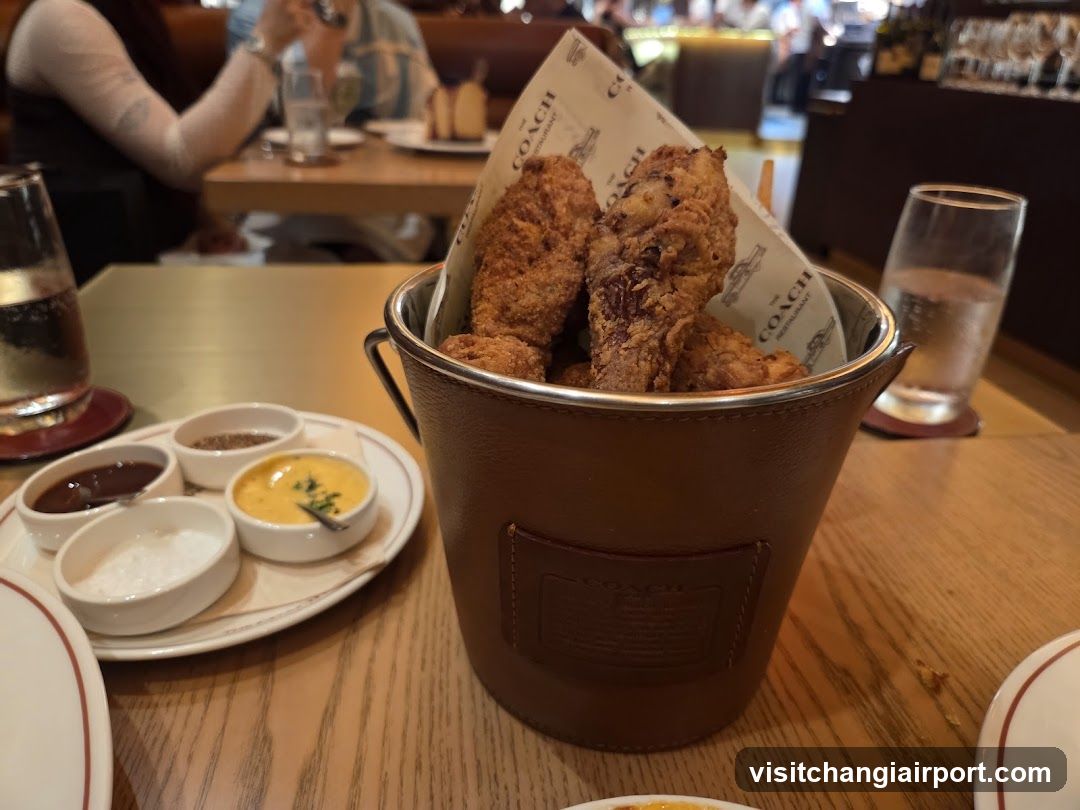 Fried Chicken Bucket with Dipping Sauces