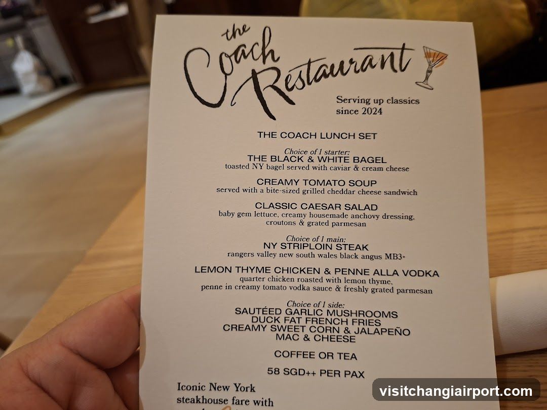 The Coach Restaurant Menu