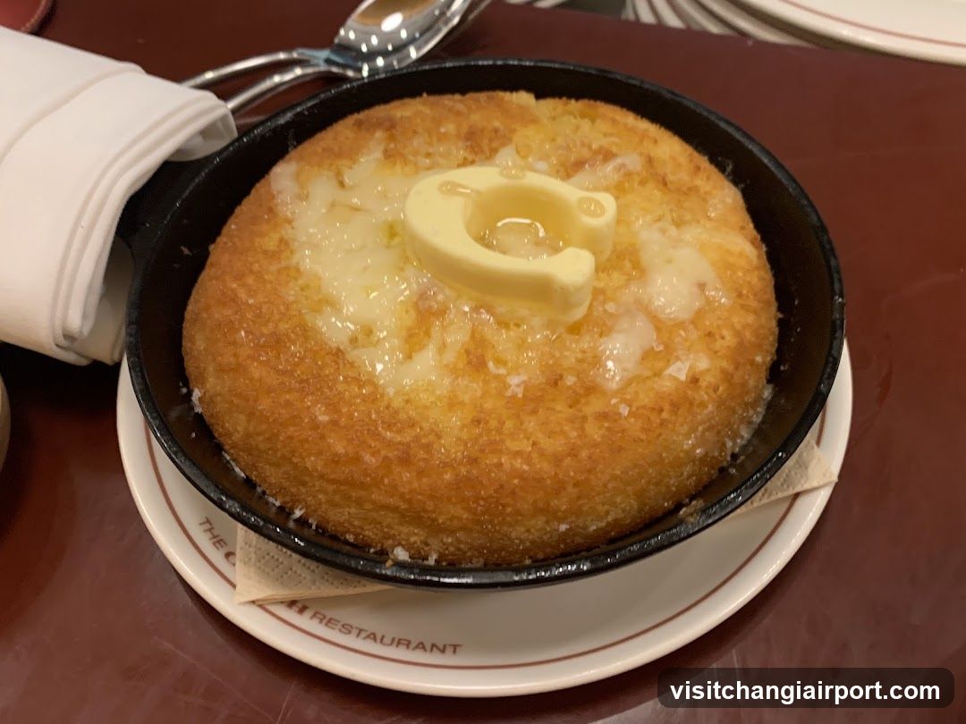 Buttered Cornbread in Skillet