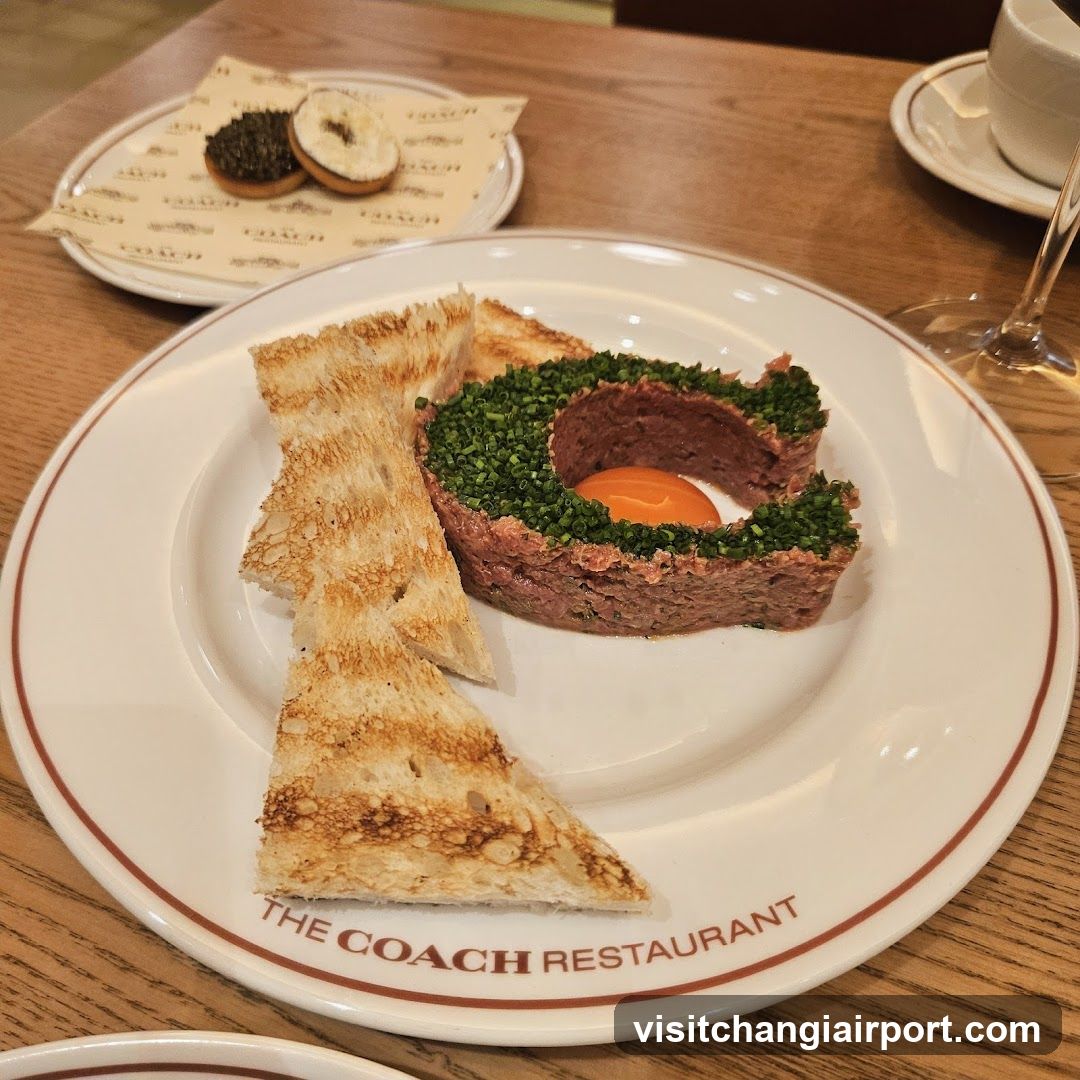 Tartare with Toast at The Coach Restaurant