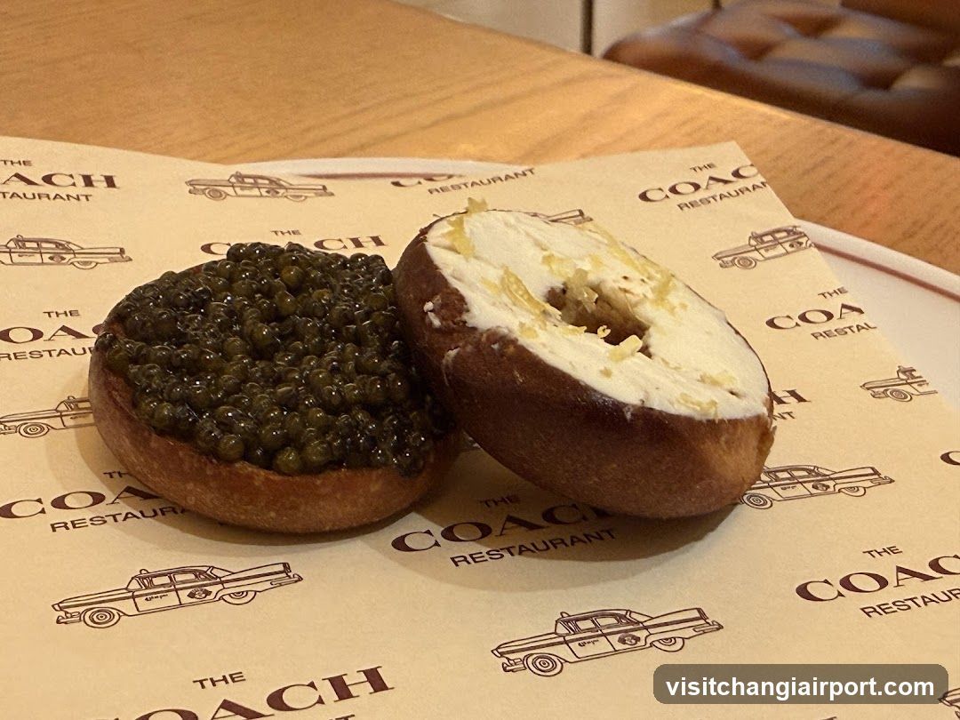 Bagel with Caviar and Cream Cheese