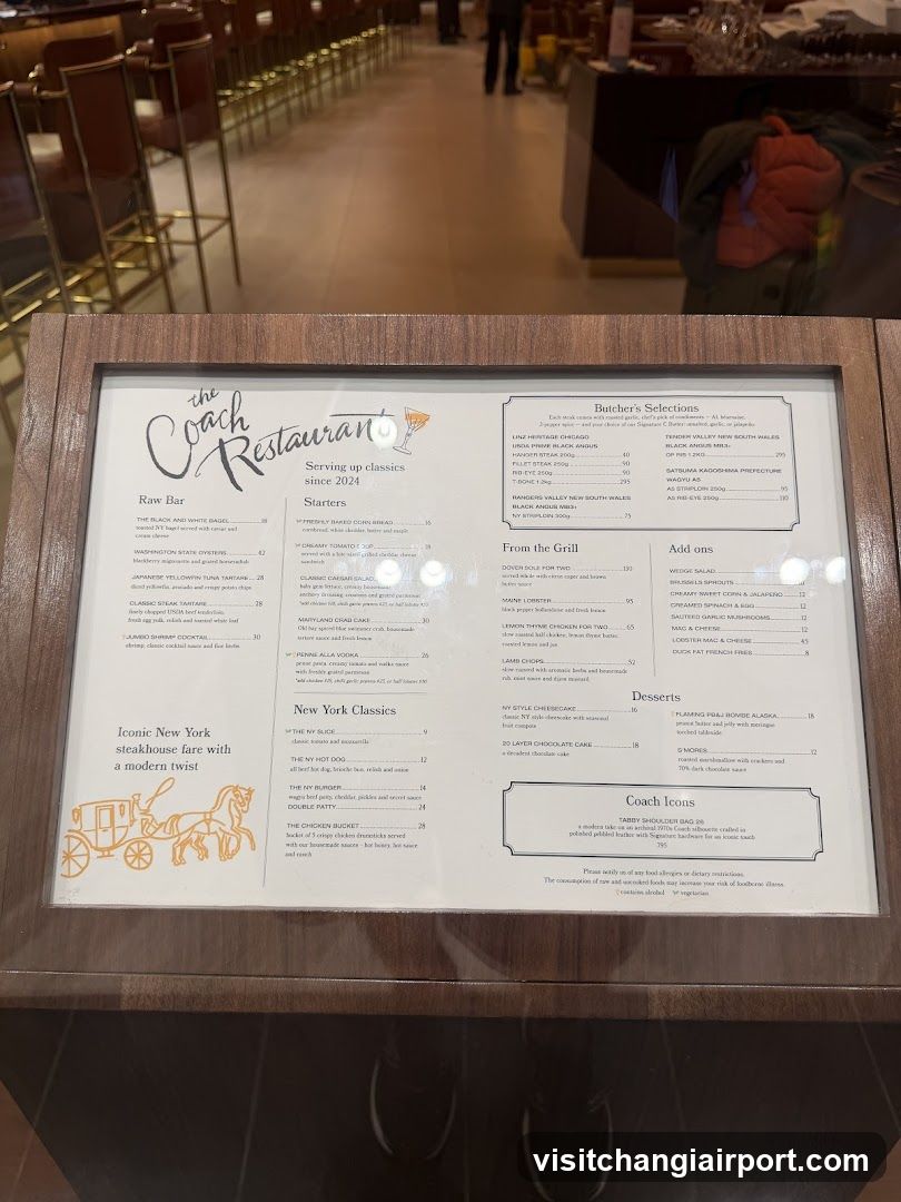 Coach Restaurant Menu