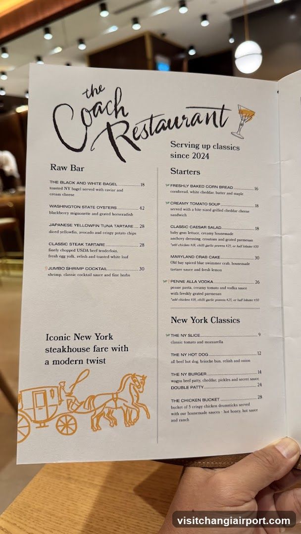 The Coach Restaurant Menu