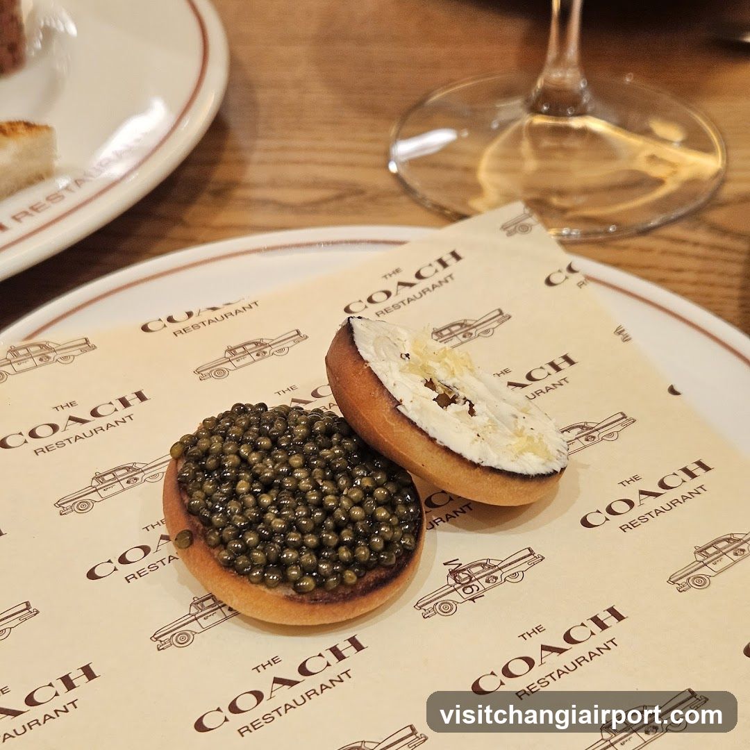 Caviar Bagel at The Coach Restaurant