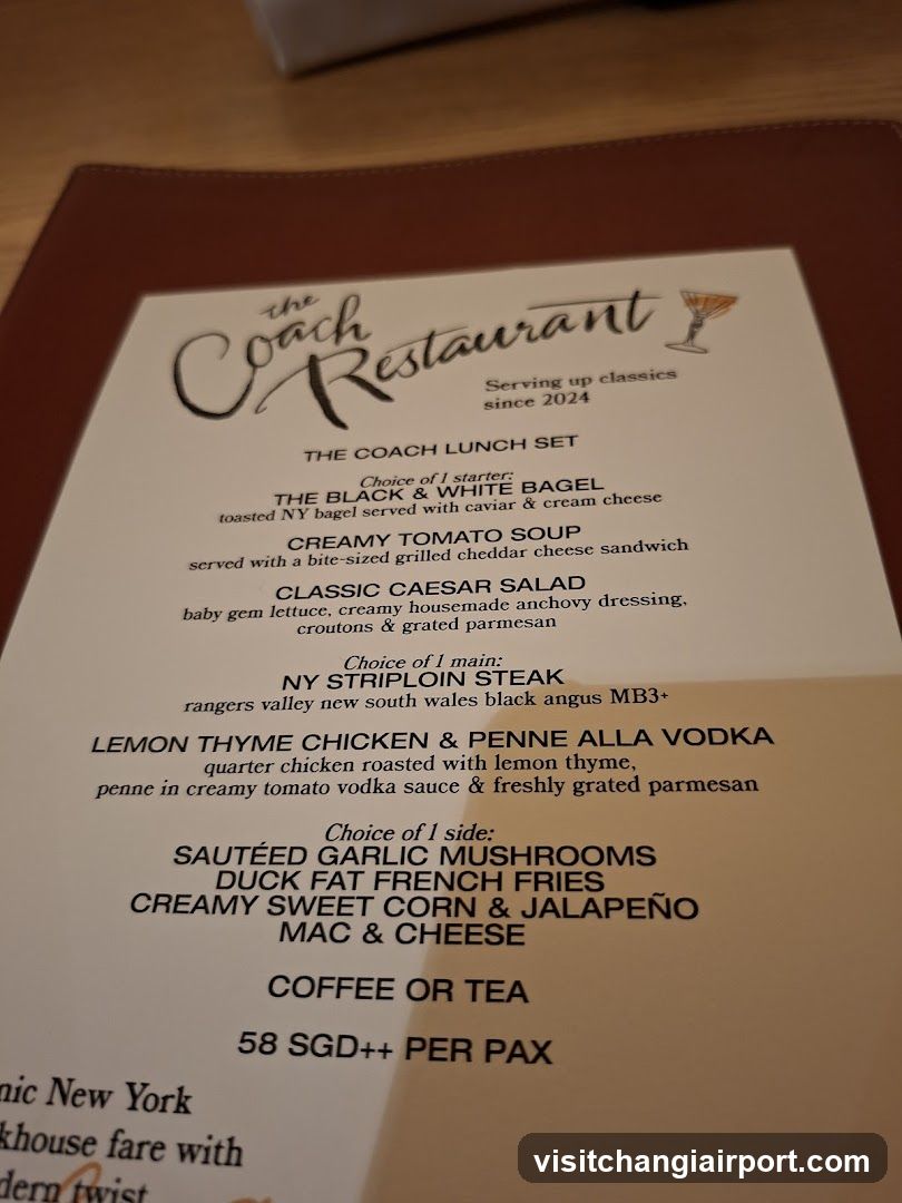 The Coach Restaurant Lunch Set Menu
