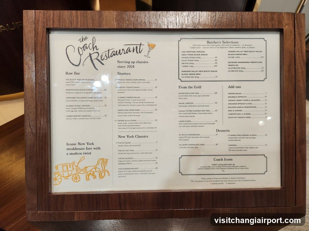 Coach Restaurant Menu
