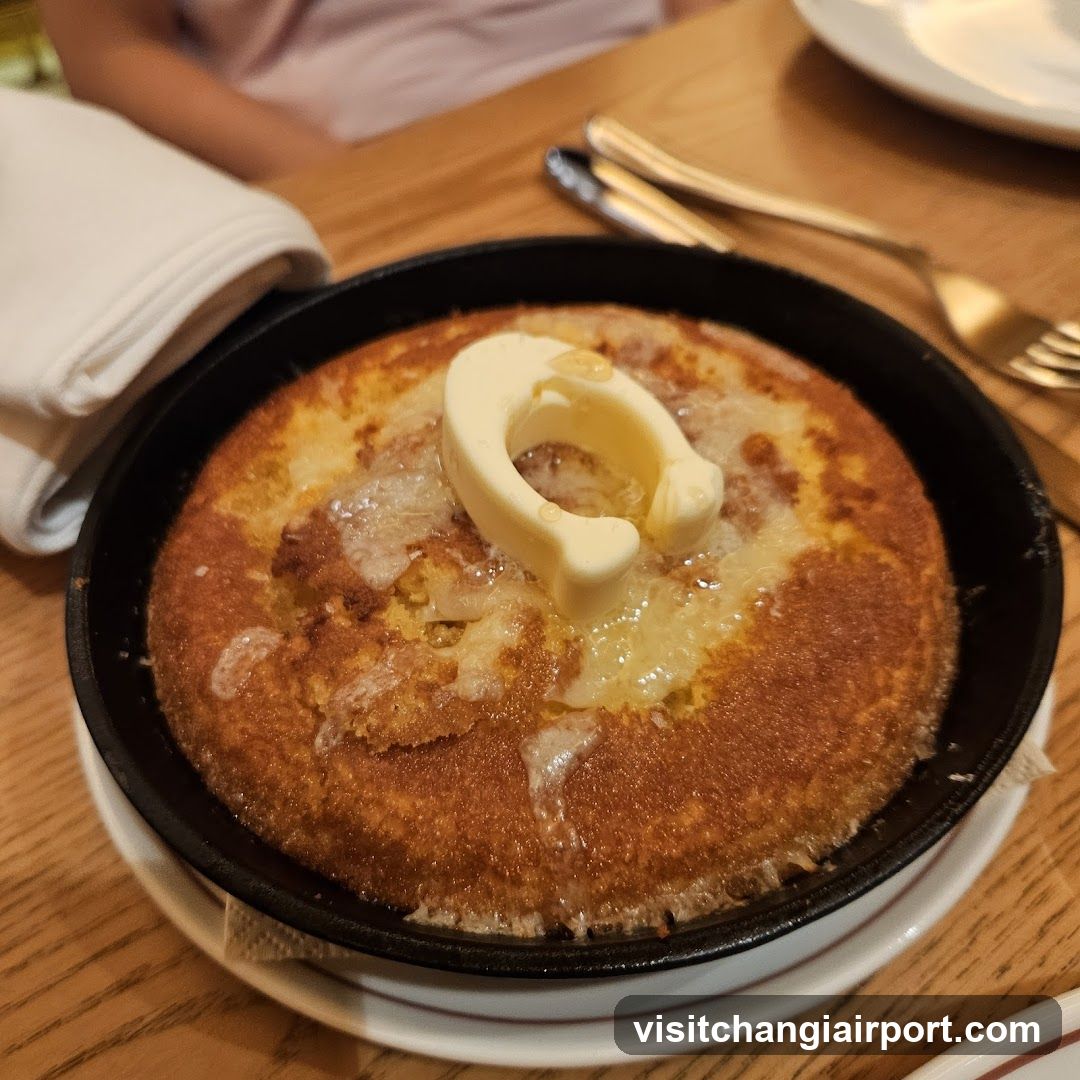 Buttered Cornbread in Skillet
