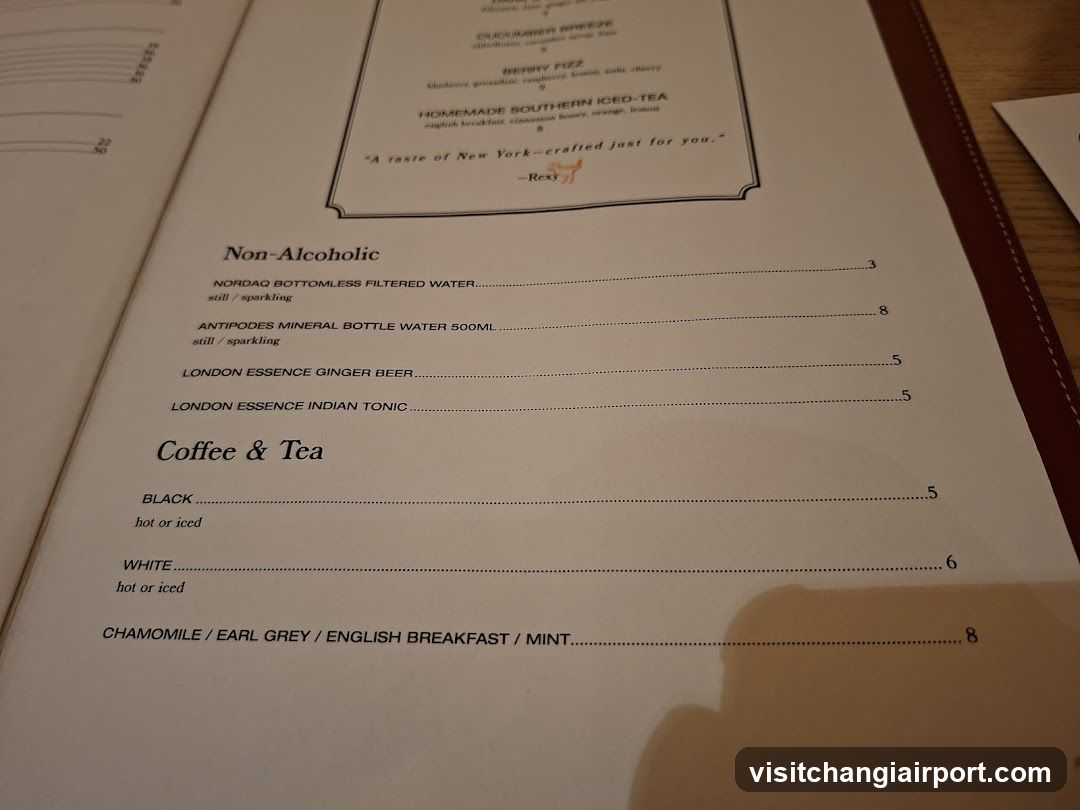 Non-Alcoholic & Coffee & Tea Menu