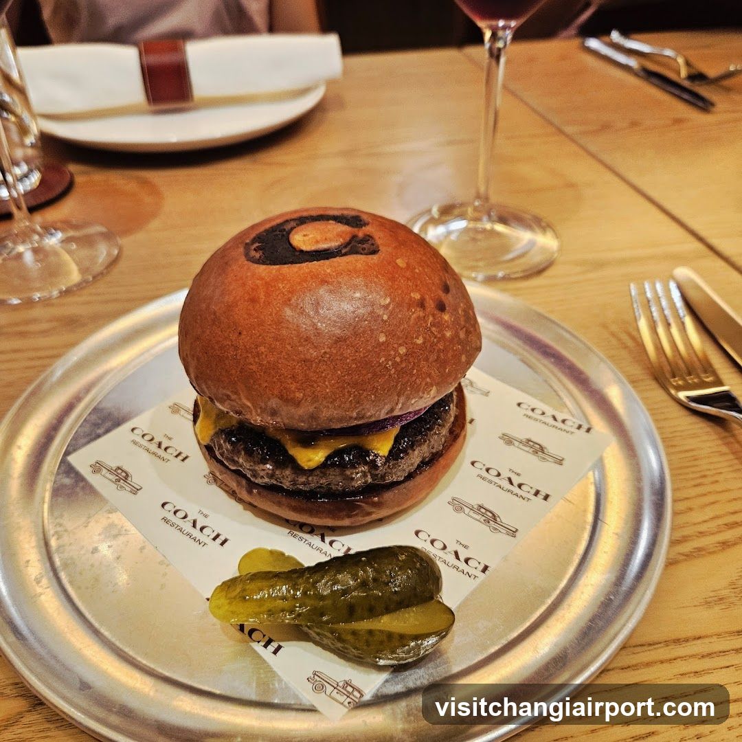 Burger at Coach Restaurant
