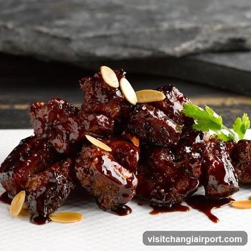 Glossy Glazed Meat Bites with Almonds and Cilantro