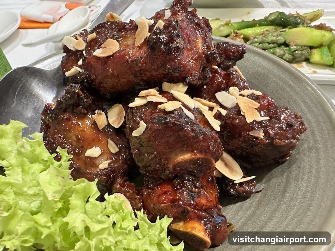 Soy Glazed Pork Ribs with Almonds