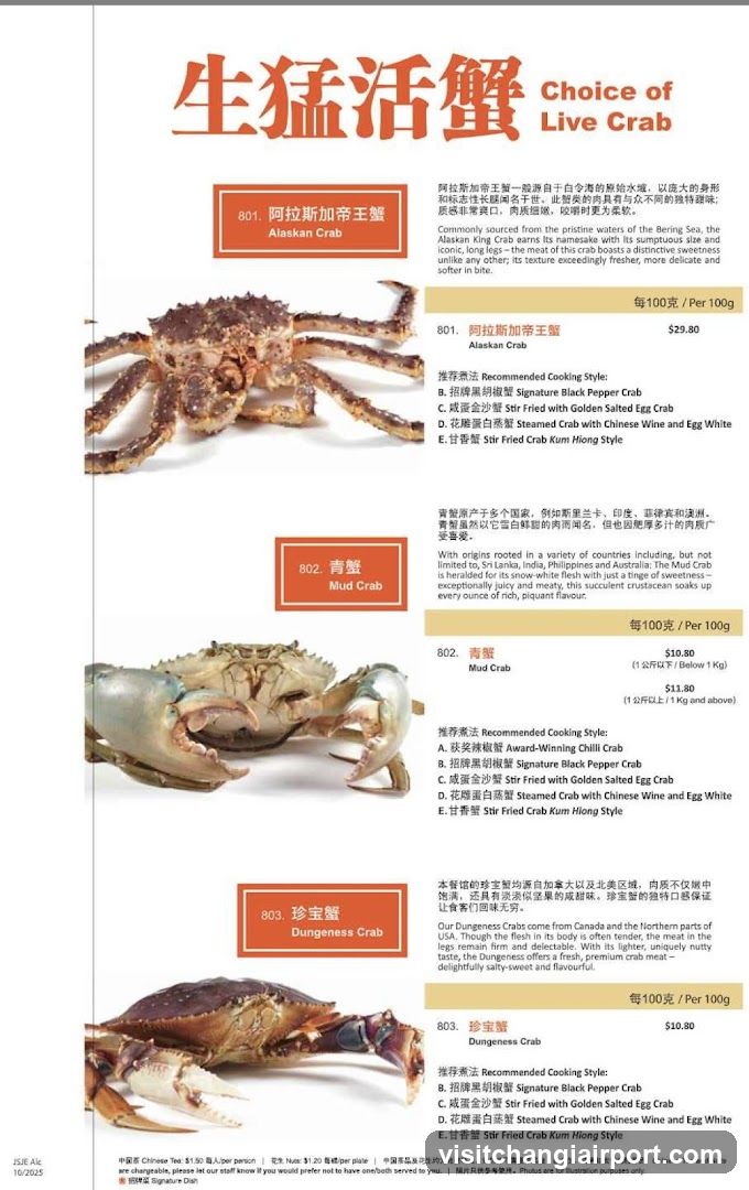 Live Crab Menu Page