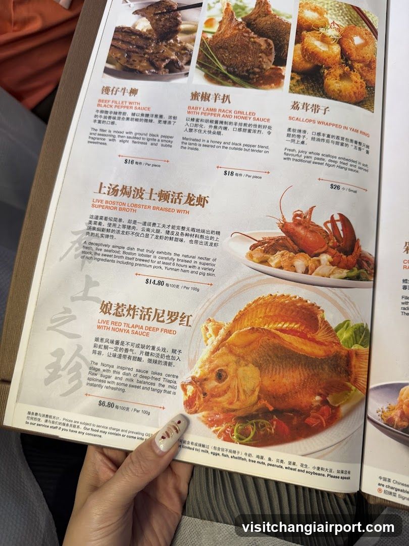 Chinese Restaurant Menu Page