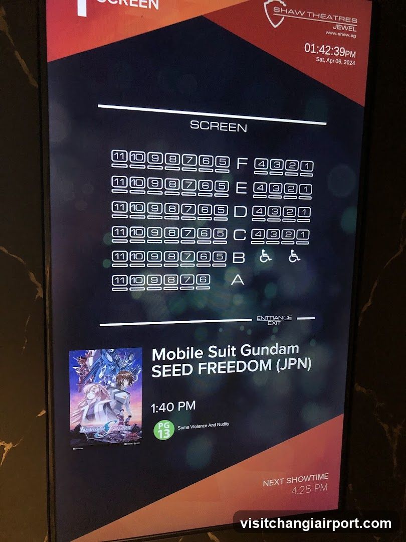Shaw Theatres Jewel Screen Guide
