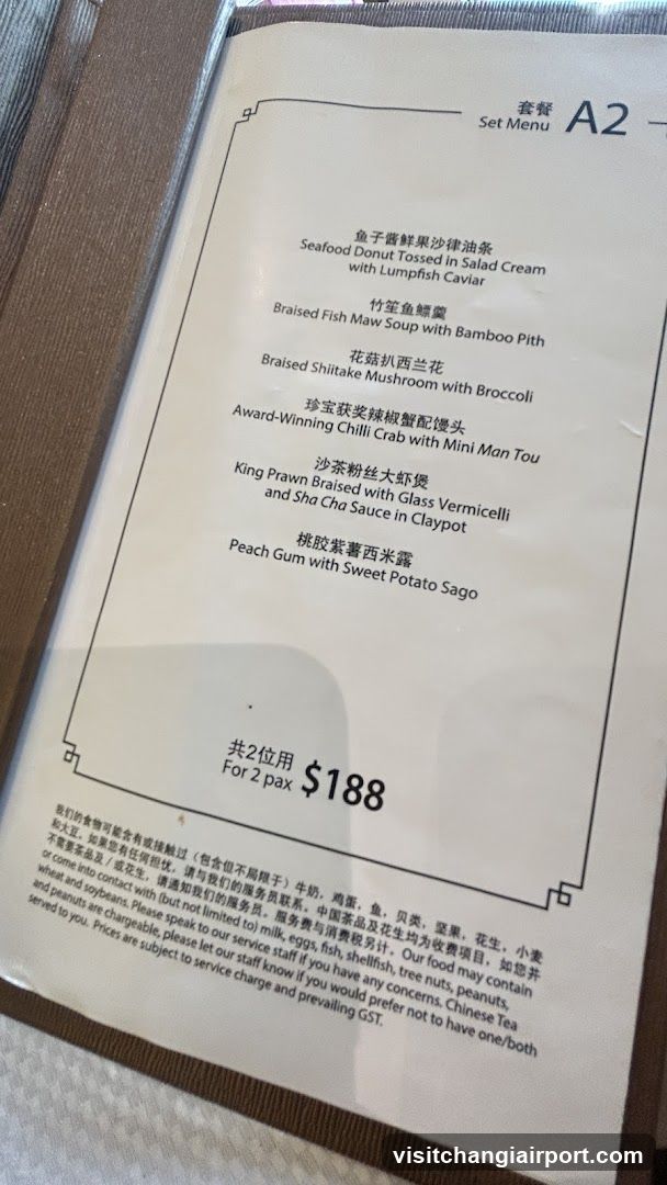 A2 Set Menu
