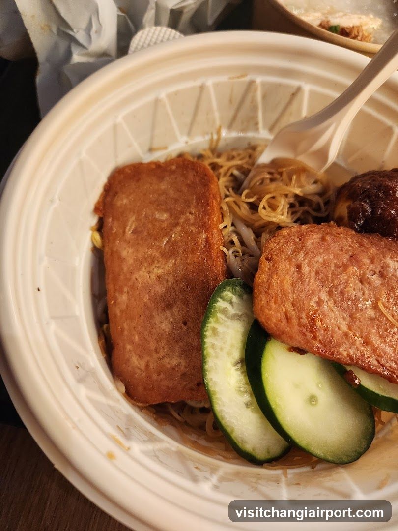 Noodle Bowl with Fried Fish Cake and Cucumber