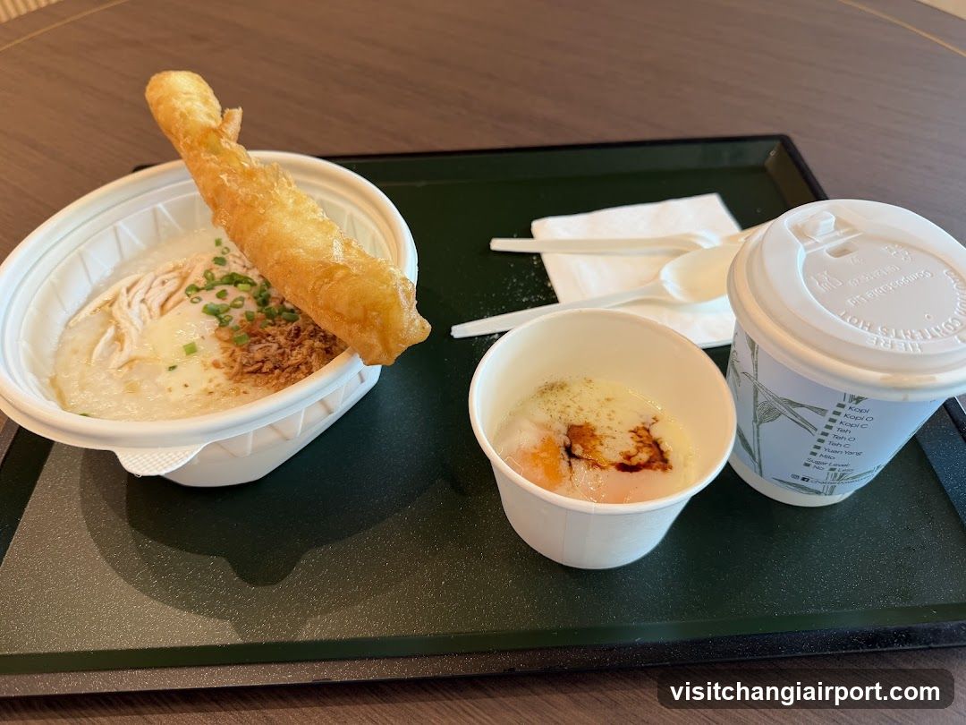 Breakfast Tray with Congee and Fried Dough Stick