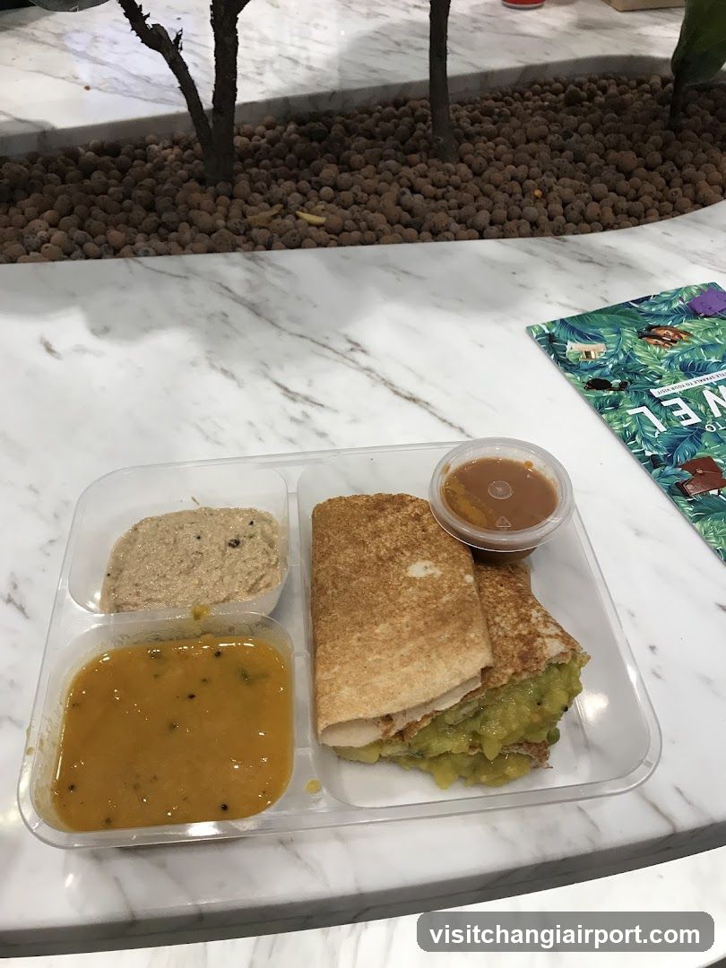 Food Tray with Sandwich and Sauces