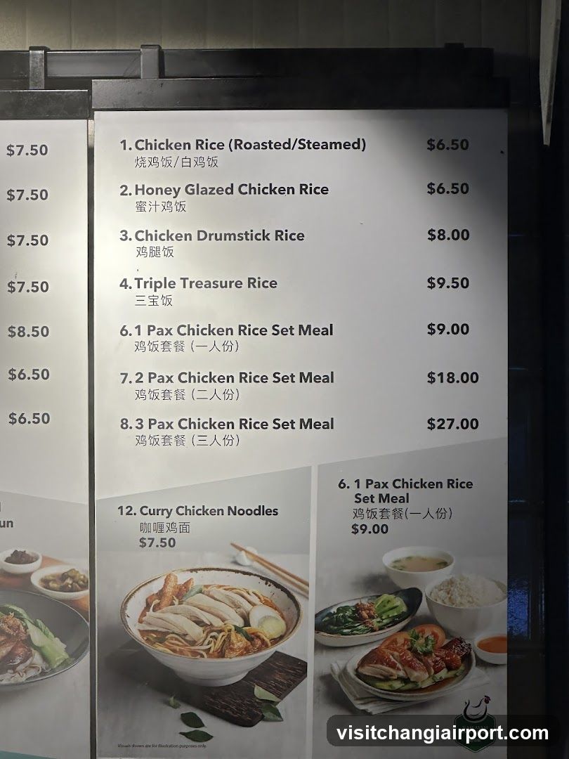 Chicken Rice Menu Board